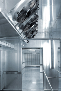 System mrożenia szokowego z parownikiem sufitowym